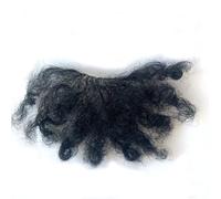 Tingyilan Black Fake Chest Hair Fake Private Hair, Lace Backed Costume Body Hair, Handmade Biniki Hair Afro Curly Temprature Fiber Wig Hair