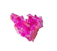 Tingyilan Colorful Titanium Coated Quartz Crystal Cluster Specimen, Natural Quartz Crystals and Gemstones Colourful Rock Mineral Reiki Healing Decorative Stone,Rose
