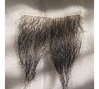 Tingyilan Fake Human Hair Blend Realistic Chest Hair, Novelty False Facial Hair Fake Pubic Hair, Handmade Women Doll Body Hair,Black,One Size
