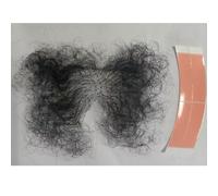 Tingyilan Fake Private Hair, Black Invisible Realistic Fake Pubic Hair, Bikini Costume Body Hair, Silicone Doll Body Pubic Hair, Fake Mustache for Men And Women,Black,One Size