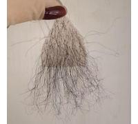 Tingyilan Fake Private Hair, Black Triangle Full Lace Invisible Realistic Sparse Fake Pubic Hair, Costume Body Hair, Fake Mustache for Men And Women,1,One Size