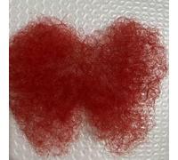 Tingyilan Fake Private Hair Body Hairs Adding Volume, Handmade Full Lace Fake Realistic Pubic Hair with Double-Side Tapes, Silicone Doll Lower Body Pubic Wig 8x14cm/3.2x5.5in,Red,One Size
