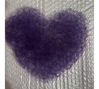 Tingyilan Fake Private Hair Invisible Realistic Body Wig For Men and Women Heart Shape Biniki Hair High Temprature Fiber Fake Pubic Hair,Purple,One Size