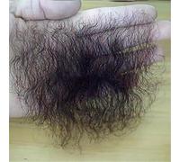 Tingyilan Fake Private Hair Invisible Realistic Body Wig Natural Curly Human Hair Female Male Pubic Toupee High Temprature Fiber Body Wigs,Black,One Size