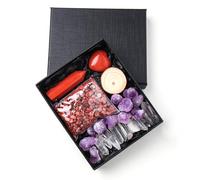 Tingyilan Healing Crystals Set, Raw Chakra, Tumbled Stones, Bullet Shaped Chakra Stones, Crystal Chips and Wood, Gemstones Crystal Gifts,hongbiyu