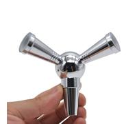 Tingyilan Hookah Hose Adaptor 1 to 2 Splitter Hose Connector with 2 Extra Grommets Auto-Seal Smoking Accessories Shisha Hose Connection,Silver