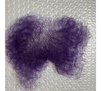 Tingyilan Invisible Realistic Natural Fake Private Body Hair - Armpit, Chest, Pubic Hair, 3.2x5.5in Handmade Full Lace Mustache for Men & Women,Purple,One Size