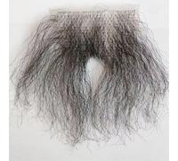 Tingyilan Long Soft Fake Pubic Hair Men Women Breathable Adhesive Synthetic Fake Private Hair Accessory for Doll Forked Fake Mustache Wig,Black,One Size