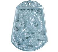 Tingyilan Lucky Necklace, Natural Jade Chinese Dragon Cylinder Pendant, Strength and Wealth Unique Dragon Jewelry Spiritual Gifts