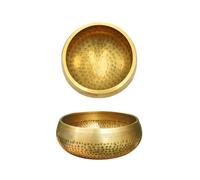 Tingyilan Meditation Bowl Set Sound Bowl with Wooden Striker for Yoga, Meditation and Relaxation, Mindfulness, Chakra Healing, Stress Relief, Self-Regulation,Gold