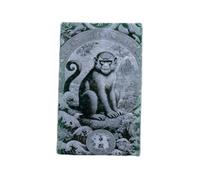 Tingyilan Men Women Natural Jade Stone Chinese Zodiac Necklace 12 Animals Warrior Natural Jadeite Pendant Charm with Chain, Spiritual Ornaments Jewellery,Monkey,30x50x6mm