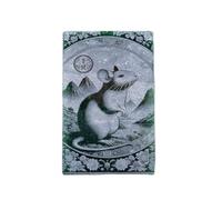 Tingyilan Men Women Natural Jade Stone Chinese Zodiac Necklace 12 Animals Warrior Natural Jadeite Pendant Charm with Chain, Spiritual Ornaments Jewellery,Rat,40x65x6.5mm