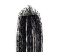 Tingyilan Men's Hairline Triangle Shape Toupee Real Human Hair Extension Invisible Sideburns Hairpiece Fringe Bang Replacement System,Black,2x2x3cm
