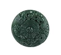 Tingyilan Natural Green Hotan Jade Lucky Dragon Pendant Talisman Amulet Chinese Jade Spiritual Ornaments Jewellery Gifts with Box,7