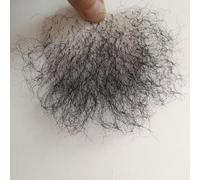 Tingyilan Soft Fake Pubic Hair, Men Women Breathable Adhesive Synthetic Black Short Fake Private Hair Accessory for Doll Forked, Simulated Safe for Home,Black,One Size