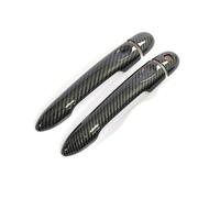 TINGYUS Door Handle Side Outer for Clio IV for Clio 4 for Lutecia 2012-2019 Glossy Black Carbon Fiber Car Door Handle Cover Styling 2013 2014 2015 Exterior Door Handle Cover(Carbon 1key 0 Button)