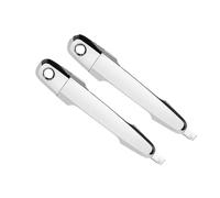 TINGYUS Door Handle Side Outer for Mitsubishi for Triton Ml MN 2006 2007 2008 2009 2010-2015 Car Front Left Right Outer Door Handle Exterior Door Handle Cover(2pieces Silver)