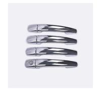 TINGYUS Door Handle Side Outer FOR PEUGEOT 207 308 407 Black Carbon Fiber Car Door Handle Cover Trim Sticker Styling Auto Exterior Door Handle Cover(Silver)
