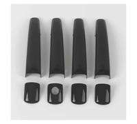 TINGYUS Door Handle Side Outer FOR PEUGEOT 207 308 407 Black Carbon Fiber Car Door Handle Cover Trim Sticker Styling Auto Exterior Door Handle Cover(Black)