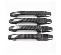 TINGYUS Door Handle Side Outer For Stepwgn For Stepwagon Rp3 Rp5 2015-2021 Carbon Fiber Chrome Car Door Handle Cover Trim Sticker Styling Auto Exterior Door Handle Cover(Carbon handle)