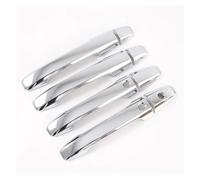 TINGYUS Door Handle Side Outer For Stepwgn For Stepwagon Rp3 Rp5 2015-2021 Carbon Fiber Chrome Car Door Handle Cover Trim Sticker Styling Auto Exterior Door Handle Cover(Silver handle)