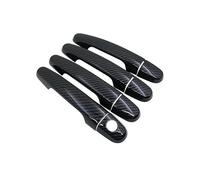 TINGYUS Door Handle Side Outer for Toyota for Camry XV30 2002-2006 2003 2004 2005 Car Door Trim Carbon Fiber Door Handle Covers Chrome Exterior Door Handle Cover(1Keyhole 4door b)