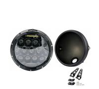 TINGYUS Front Headlight 7.5 Inch Universal Round Motorcycle LED Head Lamp Headlamp Distance Light Refit Motorcycle Headlight Motorcycle Headlights(D)