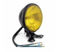 TINGYUS Motorcycle Front Headlight 35W Motorcycle LED Headlight Universal Retro Headlamp DC 12V Scooter Round Spotlight Vintage Front Lights Lamps(Black Clear)
