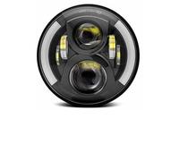 TINGYUS Motorcycle Front Headlight For Road For Star 1600 1700 For Midnight For Silverado For V-Star 7" Inch Motorcycle LED Headlight Hi/Lo Beam Assemblies Lamp Projector(H)
