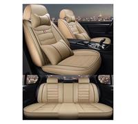 TINGYUS Seat Cover For Geely All Models For Geometry C For Atlas For Coolray For Emgrand EC7 For Tugella Universal Full Coverage Car Seat Covers Auto Seat Covers(Beige 5 Seat N)