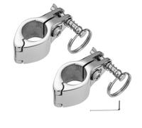 TINGZHIGO Boat Bimini Top Hardware Jaw Slide with Quick Release Pin with Ring for 7/8 Inch Round Tube,316 Stainless Steel Hinged Jaw Slide(2 PCS)