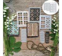 TingZVen Door Window Frame Metal Die Cuts, DIY Scrapbooking Cards Decorative Embossing Paper Dies for Scrapbooking Card Making