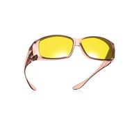 TINHAO Anti Glare Night Driving Fit Over Glasses for Men Women Polarized HD Wrap Around Night Vision Glasses(15 Brown/Yellow Lens)