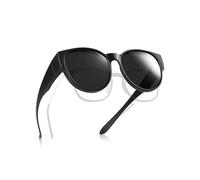 TINHAO Fit Over Glasses Sunglasses for Women Trendy Cat Eye Wear Over Glasses with Polarized UV Protection