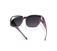 TINHAO Polarised Fit Over Sunglasses for Men Women, UV400 Over Glasses Sunglasses, Lightweight 24g TR90 Oversize Fitover for Driving Fishing
