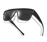 TINHAO Polarised Fit Over Sunglasses Over Prescription Glasses for Men Women Wrap Around UV 400 Protection Sun Shades(Black, Black)