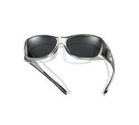 TINHAO Polarized Sunglasses Fit Over Glasses for Men Women, Wrap Around UV400 Protection Sunglasses for Cycling Driving（Grey, Black）
