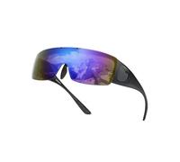 TINHAO Sunglasses Fit Over Prescription Glasses for Men Polarized Flip Up Wrap Around Driving Shades(Black, Blue)
