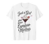 Tini Time Cocktail Just A Girl Who Loves Espresso Martinis Value Graphic T-Shirt, Men, White, M