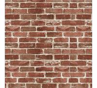 Tinicor Red Brick Self Adhesive Wallpaper, Brick Effect Peel and Stick Wallpaper, Waterproof Vinyl Vintage Wallpaper, Wall Sticker for Christmas Decor House Wall Furniture Renovation, ZW01443
