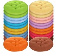 Tinideya 24 Pcs Round Floor Cushions Floor Pillows Meditation Seat Pillows Flexible Seating for Adults Kids, Chair Cushions for Classroom, Nursery, Living Room, Yoga(Medium 15.7 Inch,Colorful)