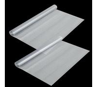 Tinideya PVC Rug Pad Runners, 2 Rolls 27x6ft Transparent Non-Slip Stain Resistant Plastic Floor Protector for Carpet