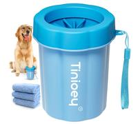 Tinioey Dog Paw Cleaner Cup, Medium Dog Paw Washer with Silicone Brush