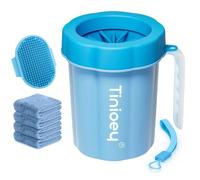 Tinioey Paw Cleaner for Dogs Medium Small Breed with Handle | Clean Muddy Paws | Dog Foot Cleaner Paw Washer for Dogs & Pets| Dog Feet Washer (Blue)