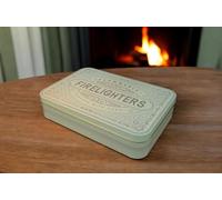 TINIT Firelighter Tin - Storage Accessory Metal Tin Natural Woodburner Fire Stove Fireplace Fireside Mens Gift Present BBQ (Cream)