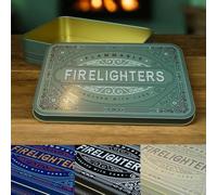 TINIT Firelighter Tin - Storage Accessory Metal Tin Natural Woodburner Fire Stove Fireplace Fireside Mens Gift Present BBQ (Sage)