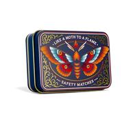 TINIT Match Tin | Like a Moth to a Flame - Storage Box Matches Metal Lighter Gift Storage Funky Unique Present Christmas Home Housewarming Butterfly Garden Kitchen Gift for Grandma Mum | Like a Moth
