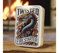 TINIT Match Tin | Twisted Fire Starter - Storage Box Matches Firelighter Metal Lighter Gift Storage Song Lyrics Funky Unique Present Birthday Christmas Home Housewarming Dragon Music