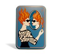 TINIT Match Tin | You're Striking - Storage Box Matches Firelighter Metal Lighter Gift Storage Funky Unique Present Birthday Christmas Home Housewarming Aesthetic Decor Kitchen | You're Striking