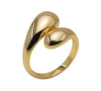 Tinkber 1 Pcs Teardrop Ring, Adjustable Teardrop Statement Ring for Women & Teens | Minimalist Wedding Jewelry Gift Set